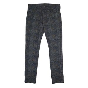 Kut From The Kloth Women's Size 12 DIANA Skinny Snakeskin Print Pants Pockets